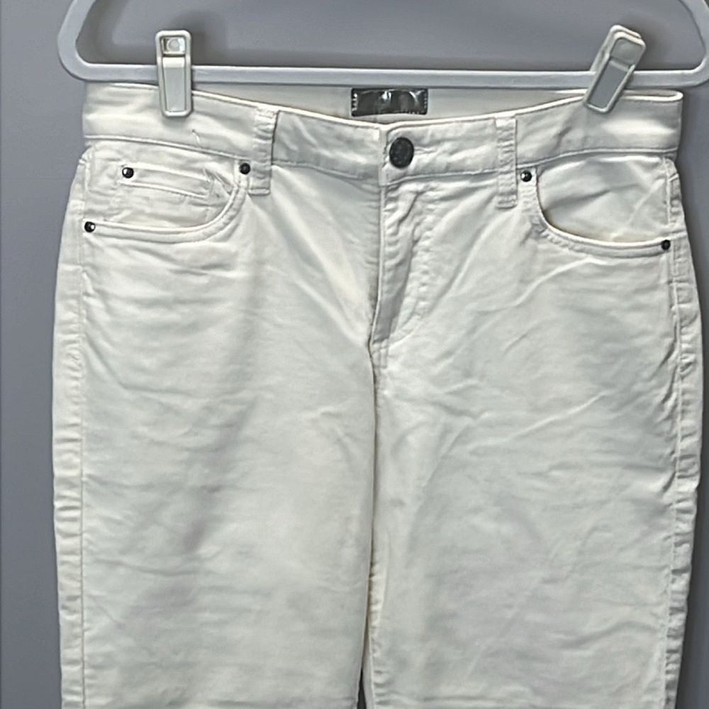 Kut from the Kloth Cream Corduroy Pant Size 6 NWOT - Picture 3 of 14